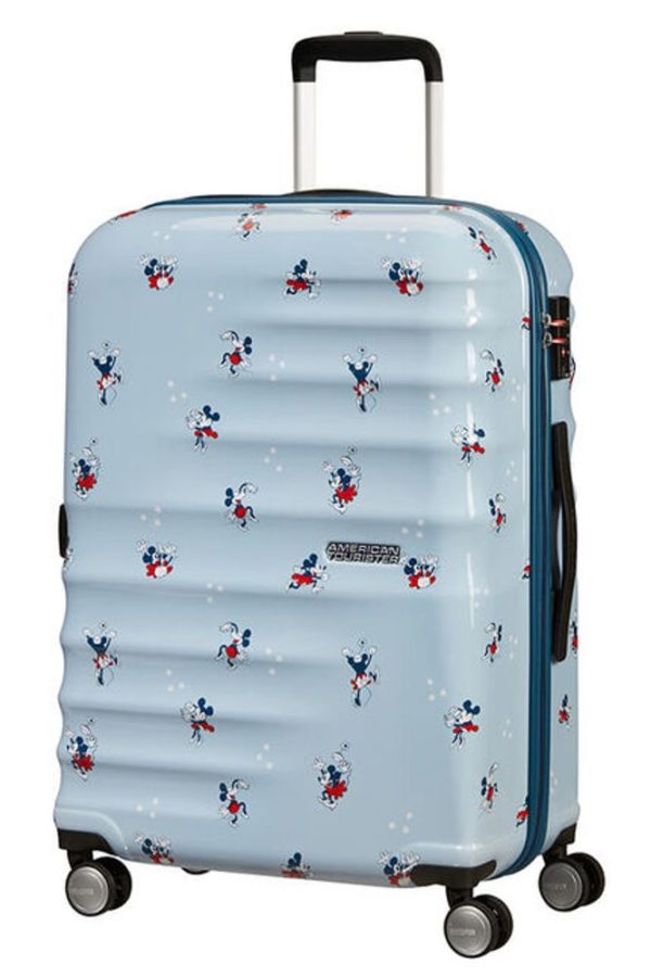 American Tourister Cestovní kufr Wavebreaker Disney Spinner 31C 64 l - Minnie Darling Blue