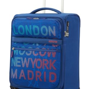 American Tourister Kabinový cestovní kufr Matchup Print Spinner 77G 42 l - city map blue