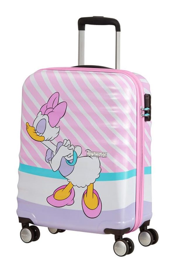 American Tourister Kabinový cestovní kufr Wavebreaker Disney Spinner 31C 36 l - Daisy Pink Kiss
