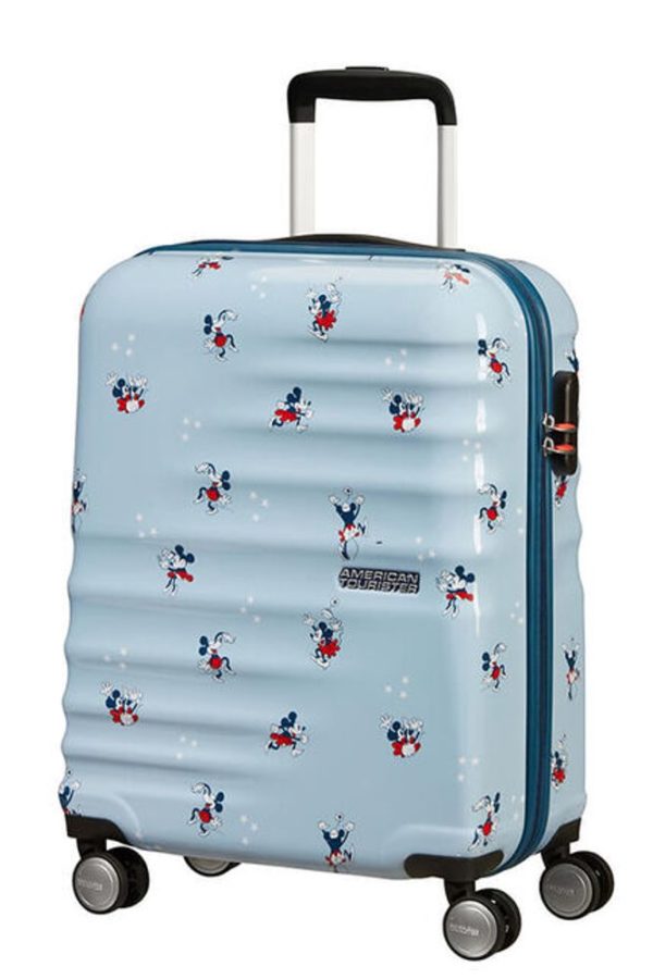 American Tourister Kabinový cestovní kufr Wavebreaker Disney Spinner 31C 36 l - Minnie Darling Blue