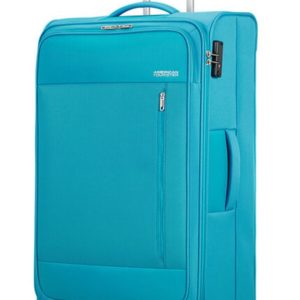 American Tourister Látkový cestovní kufr Heat Wave L 92 l - světle modrá