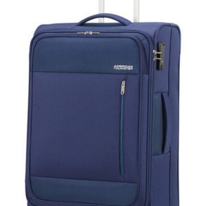 American Tourister Látkový cestovní kufr Heat Wave M 65 l - modrá