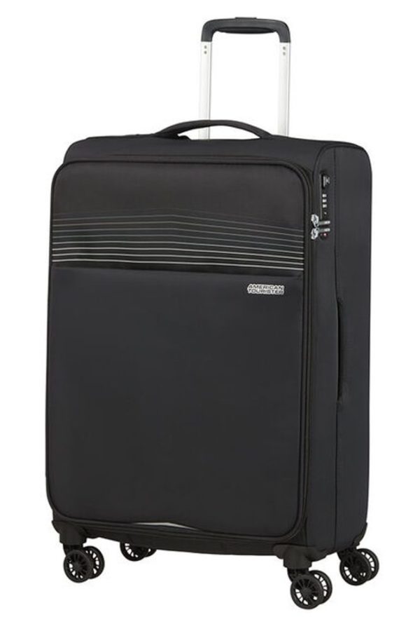 American Tourister Látkový cestovní kufr Lite Ray M 75 l - černá