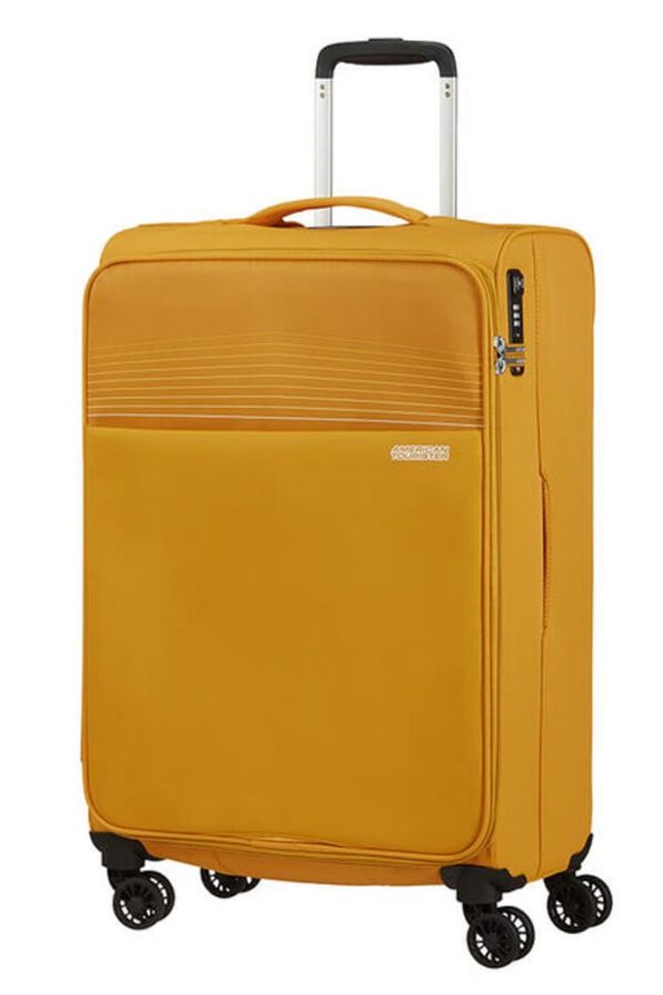 American Tourister Látkový cestovní kufr Lite Ray M 75 l - žlutá
