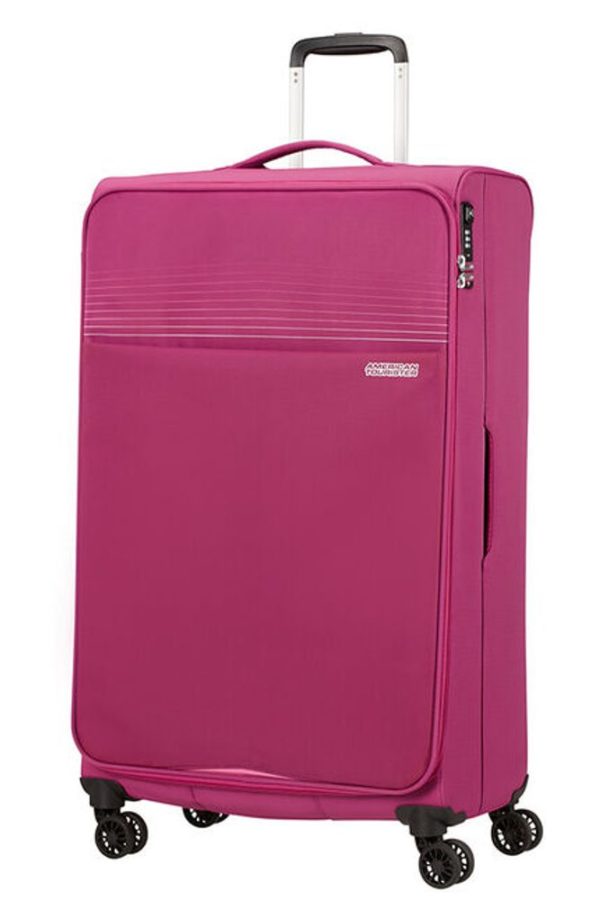 American Tourister Látkový cestovní kufr Lite Ray XL 105 l - růžová