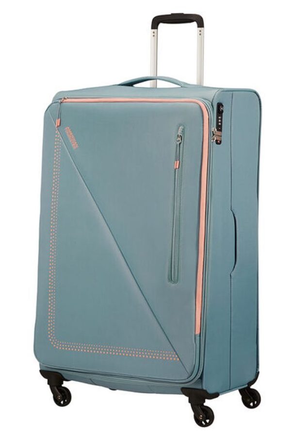 American Tourister Látkový cestovní kufr Lite Volt 102 l - GREY/PEACH