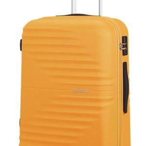 American Tourister Skořepinový cestovní kufr Wavetwister 63 l - žlutá