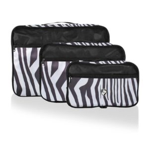 Heys Organizéry do zavazadla Exotic Packing Cube Set Zebra – sada 3 ks