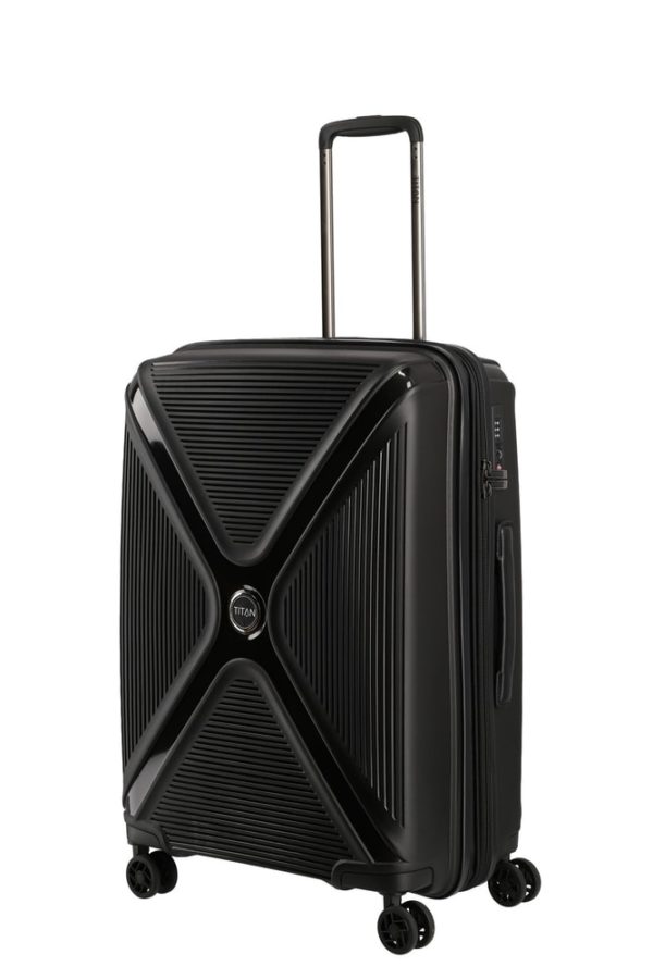 Titan Cestovní kufr Paradoxx 4w M Black Uni 80/88 l
