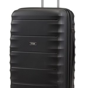 Titan Cestovní skořepinový kufr Highlight 4w M Black 73/79 l