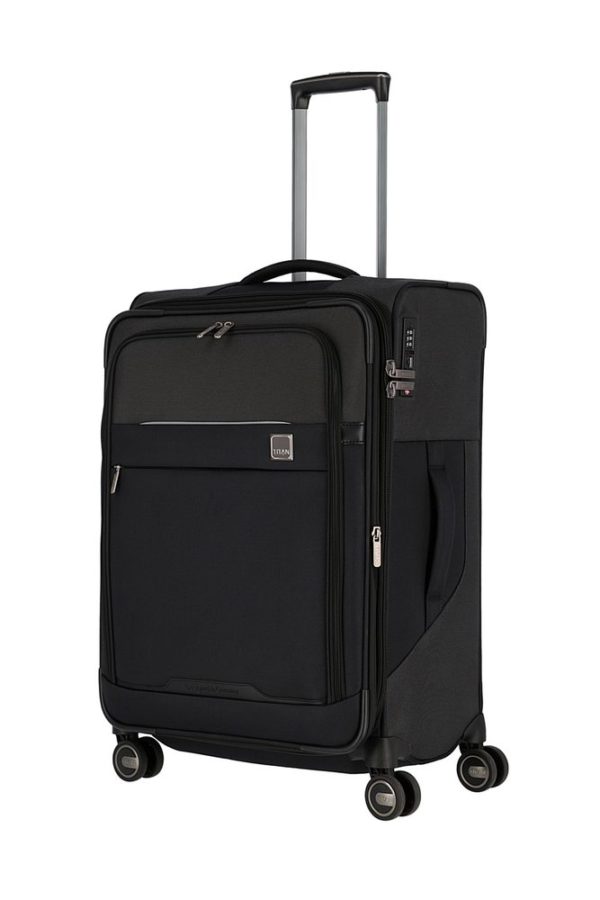 Titan Látkový cestovní kufr Prime 4w M Black 65/76 l