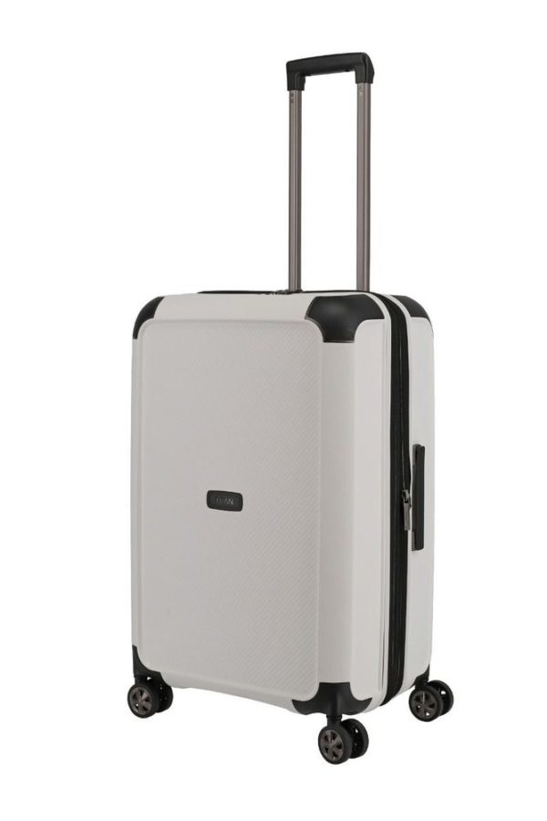 Titan Skořepinový cestovní kufr Compax 4w M White 75/83 l