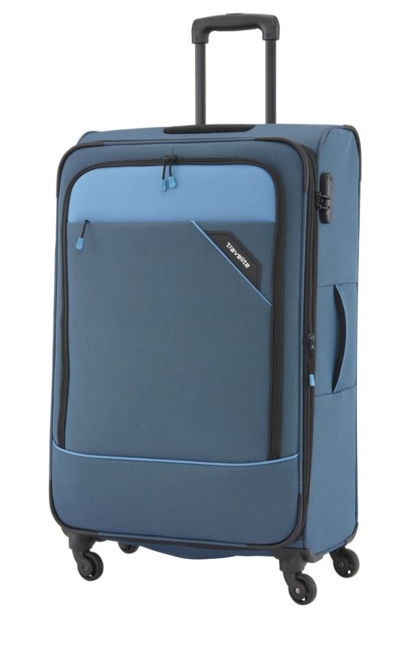 Travelite Cestovní kufr Derby 4w L Blue 87549-20 102/115 l