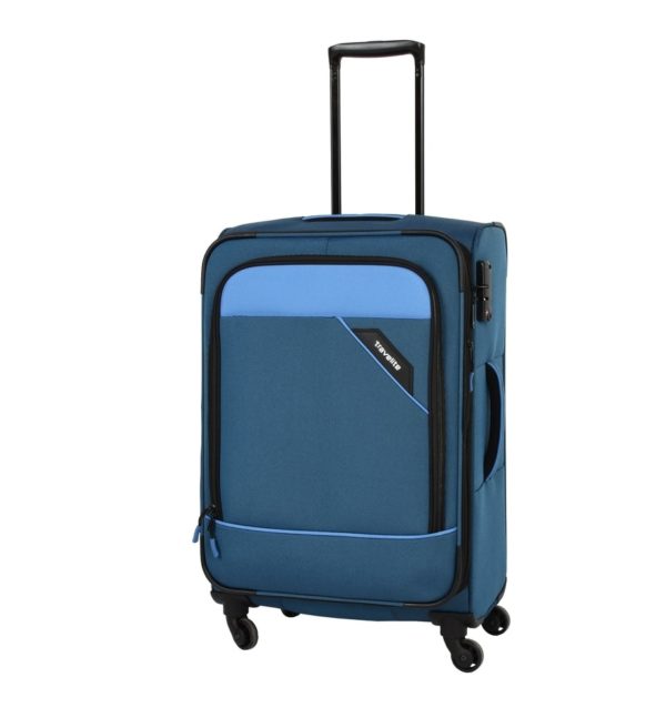 Travelite Cestovní kufr Derby 4w M Blue 87548-20 69/79 l