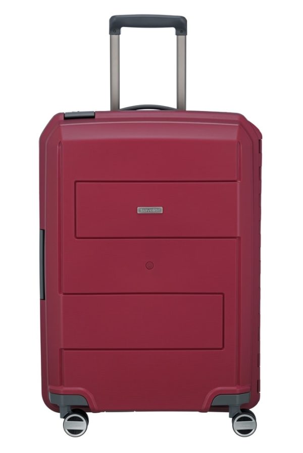 Travelite Cestovní skořepinový kufr Makro 4w M Red 72 l
