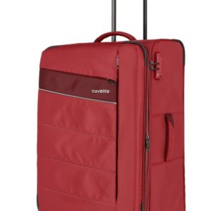 Travelite Látkový cestovní kufr Kite 4w L Red 95/109 l