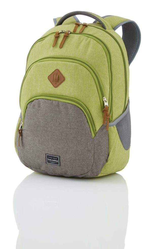 Travelite Městský batoh Basics Backpack Melange Green/grey 96308-80 22 l