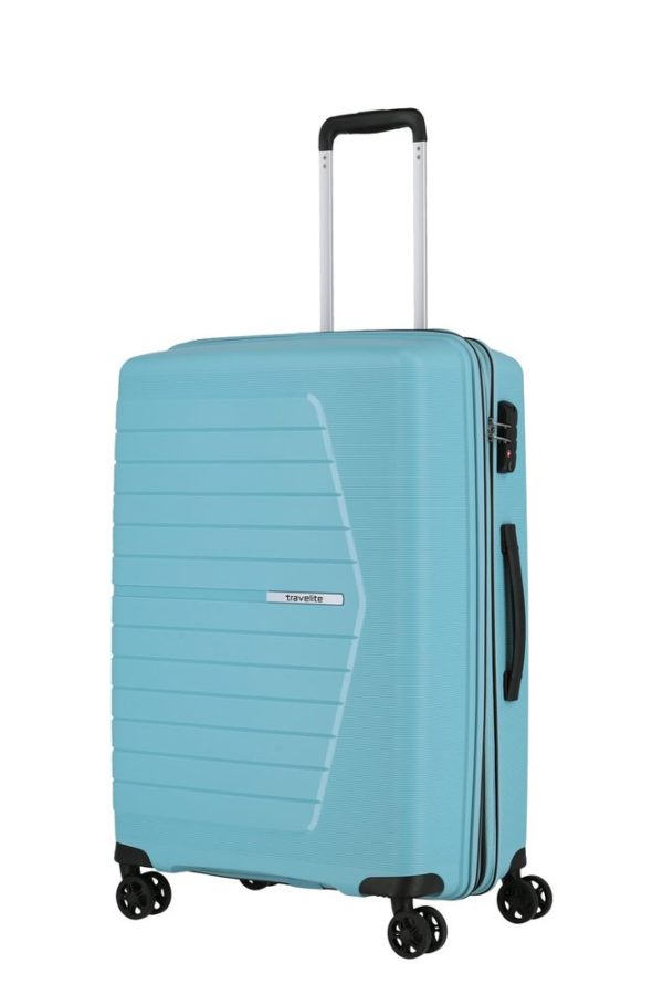 Travelite Skořepinový cestovní kufr Nubis M Light blue 70/76 l