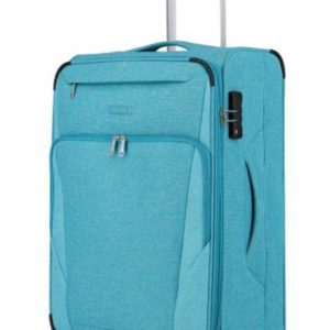 Travelite Velký cestovní kufr Jakku 4w L Turquoise 90/97 l