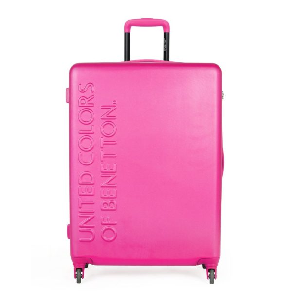 United Colors of Benetton Skořepinový cestovní kufr UCB Large 100 l - růžová