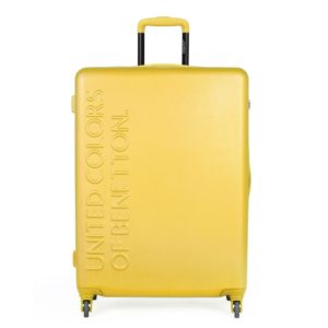 United Colors of Benetton Skořepinový cestovní kufr UCB Large 100 l - žlutá