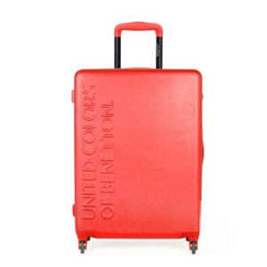 United Colors of Benetton Skořepinový cestovní kufr UCB Medium 60 l - červená