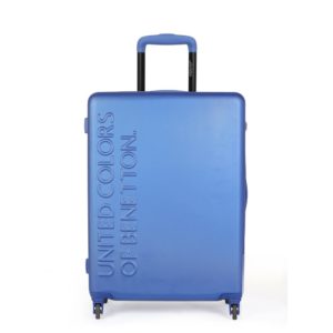United Colors of Benetton Skořepinový cestovní kufr UCB Medium 60 l - modrá