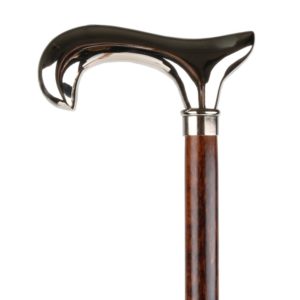 Walking sticks Dřevěná vycházková hůl s poniklovanou rukojetí 186 hnědá