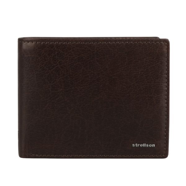 Strellson Pánská kožená peněženka Jefferson 4010001301 tmavě hnědá