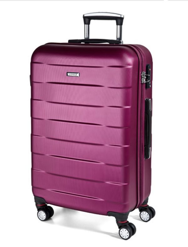 March Střední cestovní kufr Bumper M 71 l - růžová