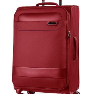 March Látkový cestovní kufr Tourer EXP L 104/117 l - červená