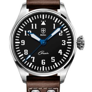 Biatec Corsair Vintage 01 - Tmavě hnědý řemínek v pilotním stylu