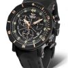 Silikonový řemínek Vostok Europe pro Lunochod 6S30/6203211 - černý/zlatá spona - Image 3