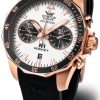 Vostok Europe N-1 Rocket Chrono Line 6S21-225B619S - Hnědý silikonový řemínek - Image 3
