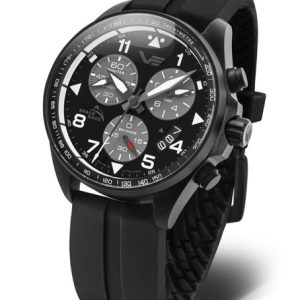Vostok Europe Space Race Chrono Line 6S30-325C744S - Černý silikonový řemínek
