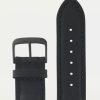 Kožený řemínek Junkers 22mm - černý/černá spona - Image 2