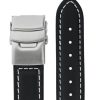 Kožený řemínek Junkers 20mm - černý/překlápěcí spona - Image 2