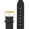 Kožený řemínek Junkers 20mm - černý/zlatá spona - Image 2