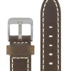 Kožený řemínek Junkers 20mm - hnědý/bílé prošití - Image 2