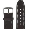 Kožený řemínek Junkers 22mm - hnědý/šedá spona - Image 2