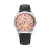 Vulcain Monopusher Heritage - Salmon - Black Carbon Leather Strap - Image 2
