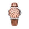 Vulcain Monopusher Heritage - Salmon - Black Carbon Leather Strap - Image 3