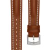 Kožený řemínek Biatec | Hnědý z teletiny - 20 mm - Stříbrná - Image 2