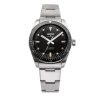Vulcain Skindiver Nautique Black with Khaki Brown Lum - Black Carbon Leather Strap - Image 2