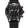 Nivada Grenchen Chronomaster Full Black - Black Rubber - Image 3