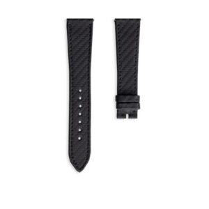Kožený řemínek Vulcain Carbon černý - 20 mm x 16 mm