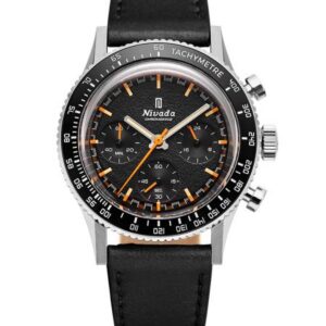 Nivada Grenchen Chronoking Mecaquartz - Inter. Bezel - Black Leather