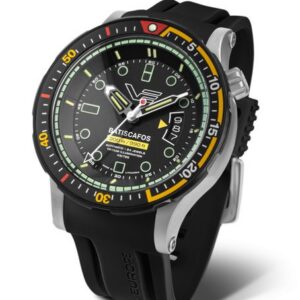 Vostok Europe Batiscafos Automatic NH35-511E767 - Černý silikonový řemínek