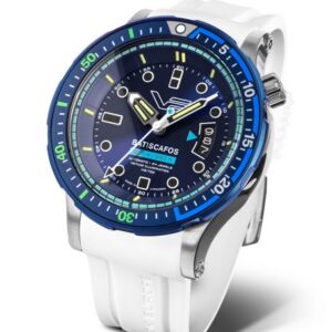Vostok Europe Batiscafos Automatic NH35-511E768 - Bílý silikonový řemínek