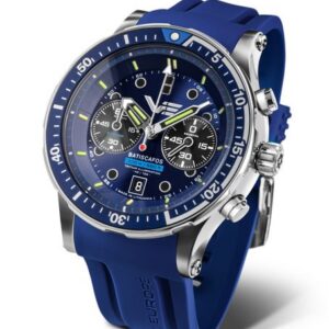 Vostok Europe Batiscafos Grand Chrono 6S21-511A772 - Modrý silikonový řemínek